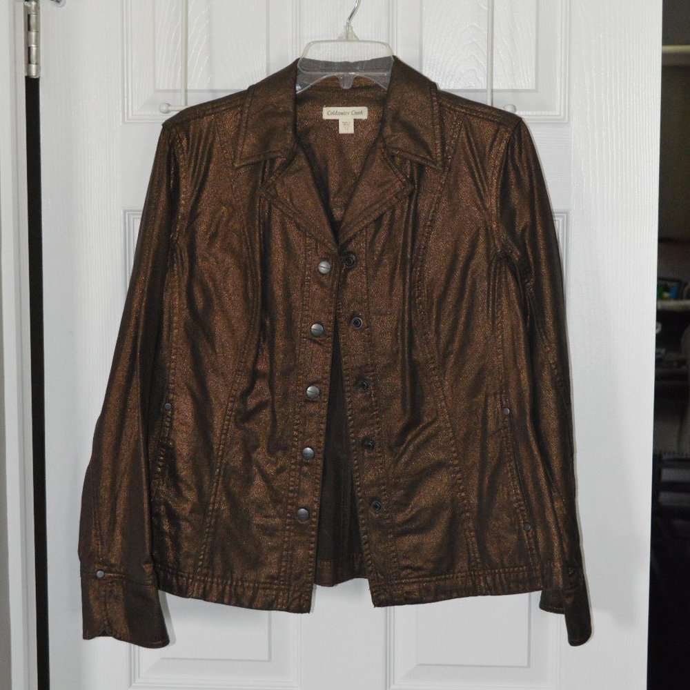Coldwater Creek Metallic Jacket sz 12